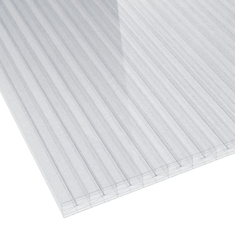 Stegsiebenfachplatte Polycarbonat | X-Struktur | 25 mm | Breite 980 mm | glasklar 1 Stegsiebenfachplatte Polycarbonat | X-Struktur | 25 mm | Breite 980 mm | glasklar