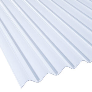 Lichtplatte PVC | BioLine | Wellplatte | 95/35 | 1,2 mm | Breite 950 mm | glasklar-bläulich
