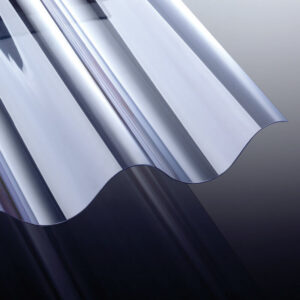 Lichtplatte PVC | NOVAKLAR | Wellplatte | 177/51 Profil 6 3/4 | 1,2 mm | Breite 1152 mm | Glatt | glasklar