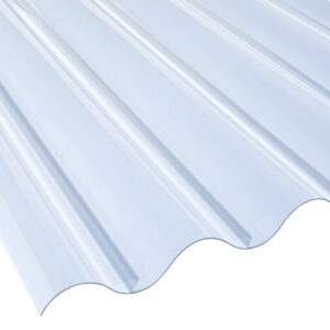 Lichtplatte PVC | Wellplatte | 177/51 Profil 6 3/4 | 1,4 mm | Breite 1152 mm | glasklar-bläulich