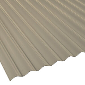 Lichtplatte PVC | Wellplatte | 76/18 | 1,2 mm | Breite 900 mm | bronze
