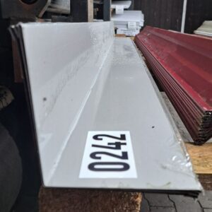 Winkelblech | 2,00 m Länge | Weißaluminium ( RAL 9006 )