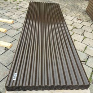 Lichtplatte Acrylglas | Wellplatte | 76/18 | 3,0 mm | Breite 1045 mm | Länge 3 m | bronze