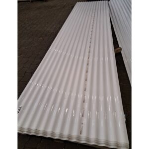 Lichtplatte Polycarbonat | Wellplatte | 76/18 | 0,9 mm | Breite 1116 mm | Länge 4,5 m | opal