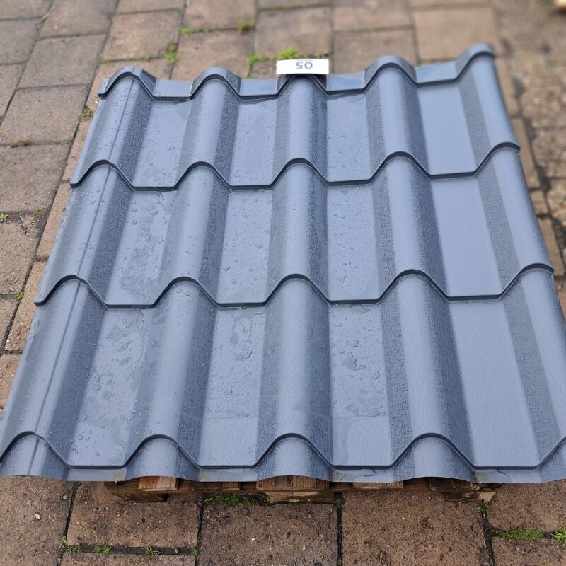 Pfannenblech Typ Europa | Anti-Tropf 1000 g/m² | 1,15 m Länge | Anthrazitgrau ( RAL 7016 ) 1 Pfannenblech Typ Europa | Anti-Tropf 1000 g/m² | 1,15 m Länge | Anthrazitgrau ( RAL 7016 )