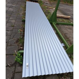 Wellblech 76/18 | Dach | 5 Stück | 6,20 m Länge | Weißaluminium ( RAL 9006 )