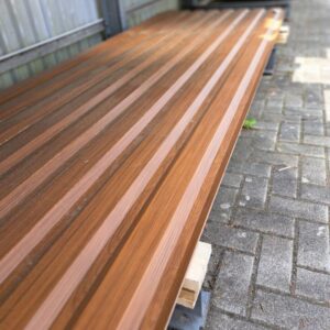 Trapezblech 20/138 | Wand | 8 Stück | 3,40 m & 3,27 m Länge | Holzoptik Eiche