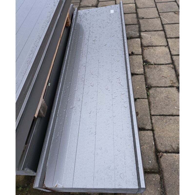 Trapezblech Stehfalzoptik 33/500 | 1,75 m Länge | Graualuminium ( RAL 9007 ) 1 Trapezblech Stehfalzoptik 33/500 | 1,75 m Länge | Graualuminium ( RAL 9007 )