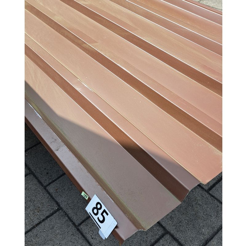 Trapezblech 35/207 | Dach | 2,50 m Länge | Nussbraun ( RAL 8011 ) 1 Trapezblech 35/207 | Dach | 2,50 m Länge | Nussbraun ( RAL 8011 )