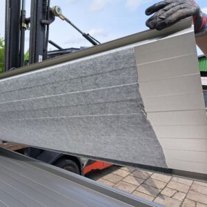 Trapezblech Stehfalzoptik 33/500 | Anti-Tropf 1000 g/m² | Aluminium | 6 Stück | 2,50 m Länge | Graualuminium ( RAL 9007 )
