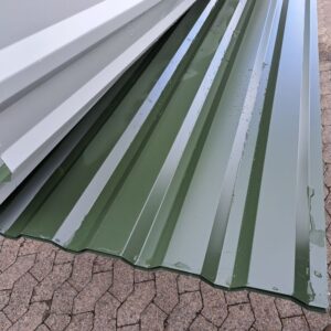 Trapezblech 20/138 | Wand | 2,50 m Länge | Chromoxidgrün ( RAL 6020 )