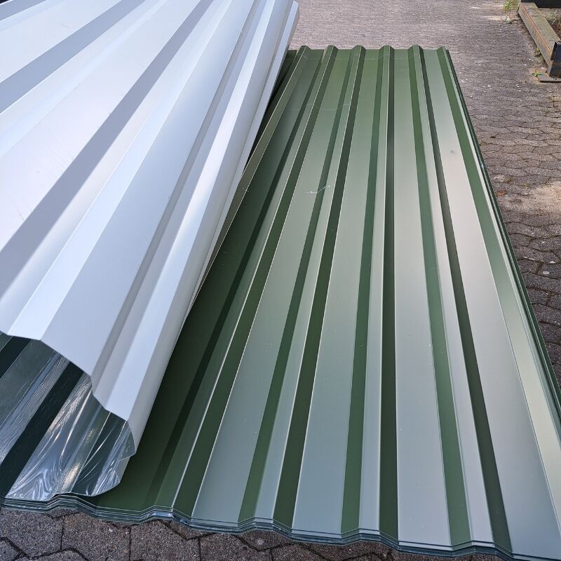 Trapezblech 20/138 | Dach | 2,50 m Länge | Chromoxidgrün ( RAL 6020 ) 1 Trapezblech 20/138 | Dach | 2,50 m Länge | Chromoxidgrün ( RAL 6020 )