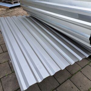 Trapezblech 20/138 | Wand | Aluminium | 10 Stück | 1,90 m Länge | Weißaluminium ( RAL 9006 )