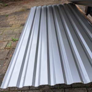 Trapezblech 20/138 | Wand | Aluminium | 7 Stück | 2,20 m Länge | Weißaluminium ( RAL 9006 )