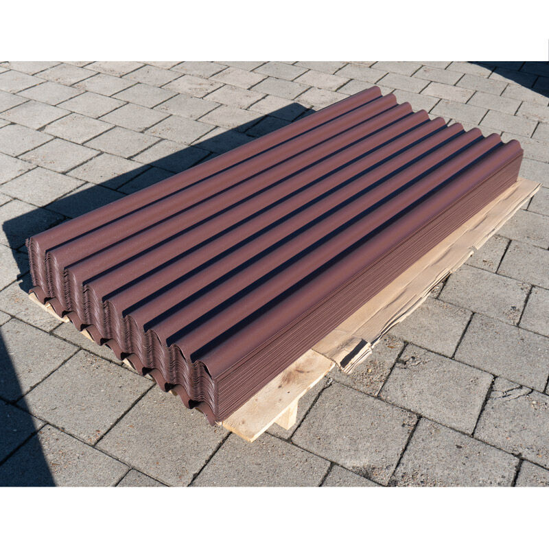 PVC Wellplatte 94/34 | 2,00 m Länge | Braun 1 PVC Wellplatte 94/34 | 2,00 m Länge | Braun
