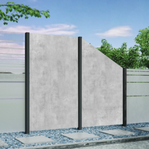 Sichtschutzzaun | VETRO | Dekor BETON | Motivdruck Beton
