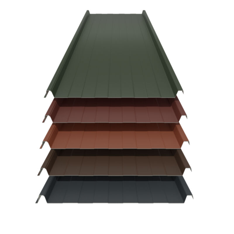 SONDERPOSTEN Trapezblech Stehfalzoptik 33/500 | Dach | 0,40 – 0,45 mm | Stahl | Prägung | Glatt | 548 mm Breite | 25 µm Polyester 1 SONDERPOSTEN Trapezblech Stehfalzoptik 33/500 | Dach | 0,40 – 0,45 mm | Stahl | Prägung | Glatt | 548 mm Breite | 25 µm Polyester