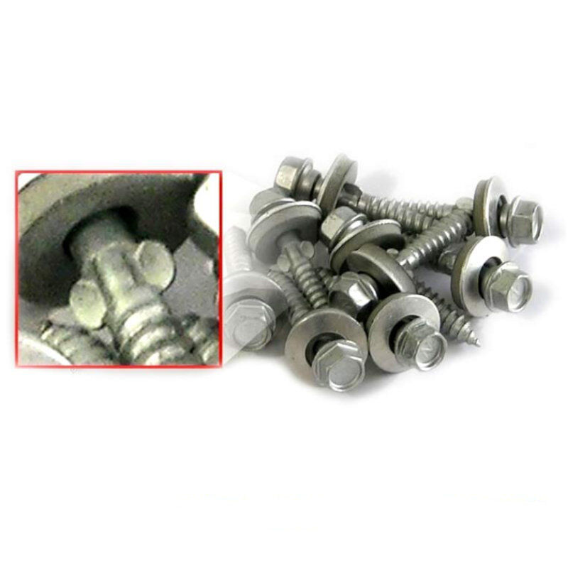 Spezial-Lichtplattenschrauben 5,5 x 45 mm, mit Dichtscheibe 100 Stck. / Pack 1 Spezial-Lichtplattenschrauben 5,5 x 45 mm, mit Dichtscheibe 100 Stck. / Pack