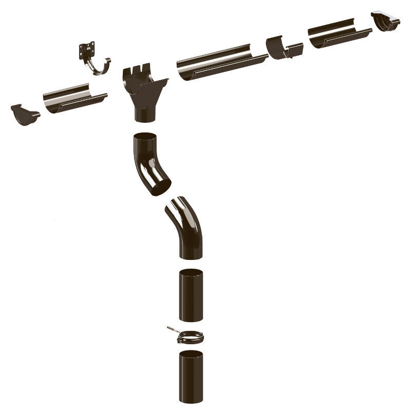 STAHL Dachrinnen Sparset | Ø 130/90 mm | Länge 3 - 16 m 1 STAHL Dachrinnen Sparset | Ø 130/90 mm | Länge 3 - 16 m