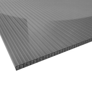 Stegplatte Polycarbonat | X-Struktur | 16 mm | Breite 980 mm | anthrazit