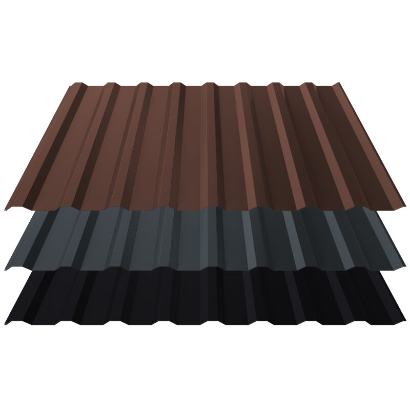 Trapezblech T18 | Dach | 0,60 mm | Aluminium | Anti-Tropf 900 g/m² inkl. Vliesrückschnitt | 25 µm Matt 1 Trapezblech T18 | Dach | 0,60 mm | Aluminium | Anti-Tropf 900 g/m² inkl. Vliesrückschnitt | 25 µm Matt