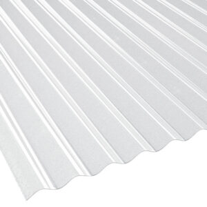 Terrassendach-Set | Polycarbonat | Sinusplatte | 76/18 | 1,4 mm | gekräuselt | glasklar
