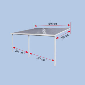 Terrassendachbausatz | Breite 5,46 m | Länge 3,06 m