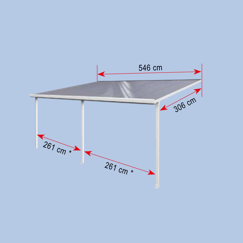 Terrassendachbausatz | Breite 5,46 m | Länge 3,06 m 1 Terrassendachbausatz | Breite 5,46 m | Länge 3,06 m