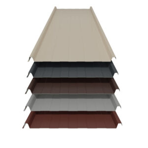 Trapezblech Stehfalzoptik 33/500 | Wand | 0,63 mm | Stahl | Prägung | Glatt | 548 mm Breite | 25 µm Polyester