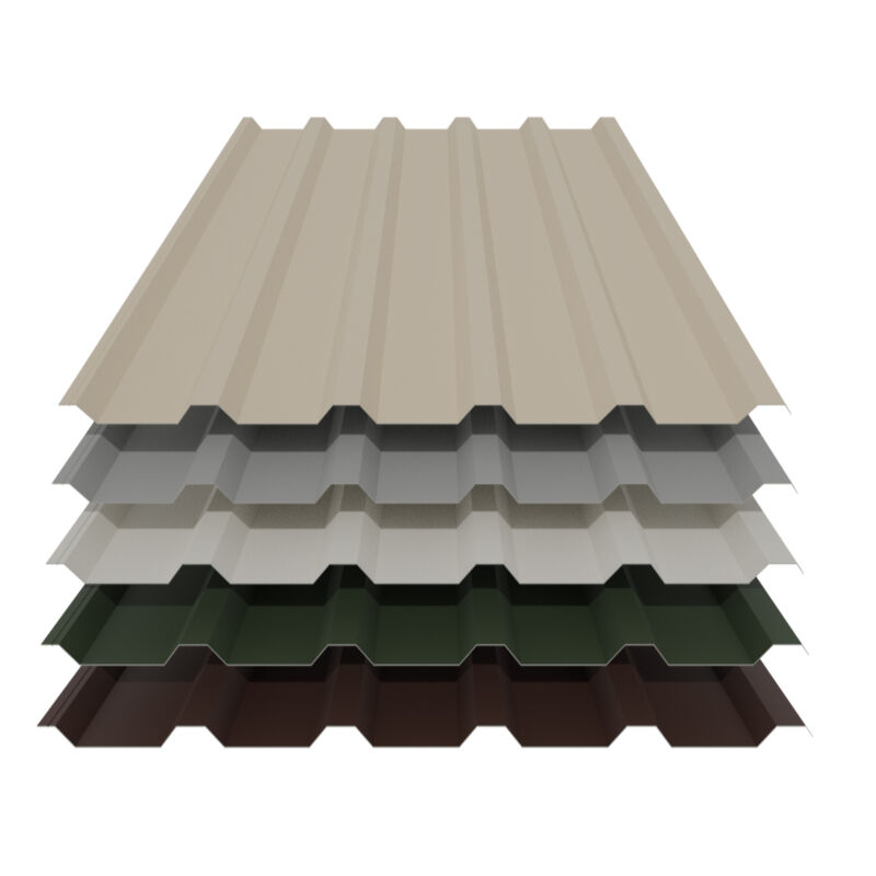 Trapezblech 35/207 | Dach | 0,63 mm | Stahl | 25 µm Polyester 1 Trapezblech 35/207 | Dach | 0,63 mm | Stahl | 25 µm Polyester