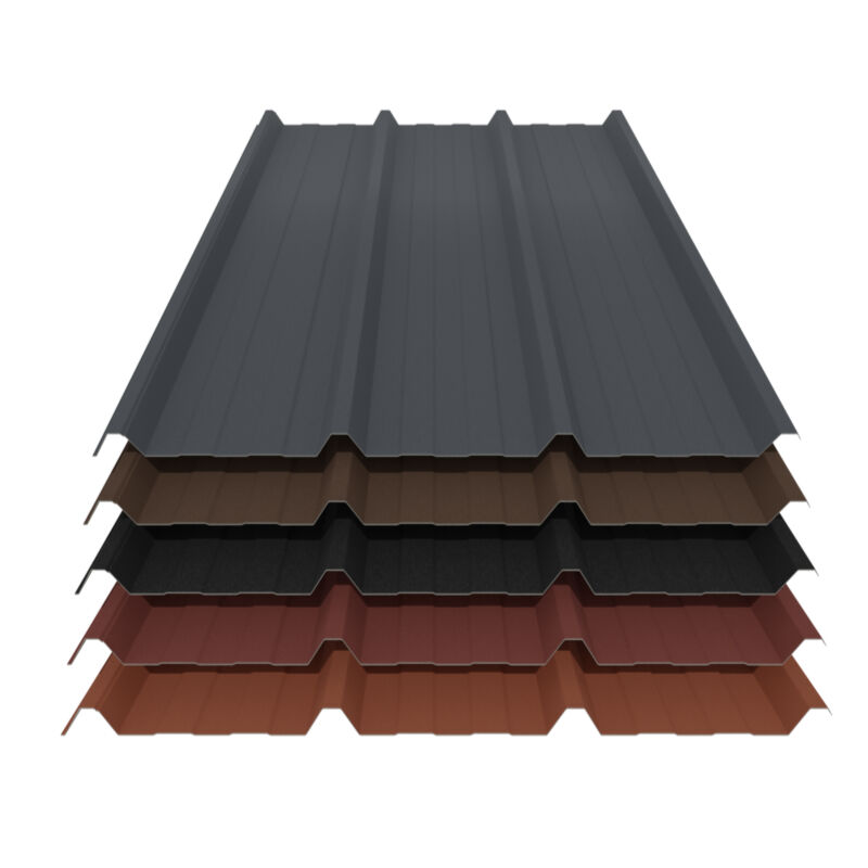Trapezblech 45/333 | Dach | 0,50 mm | Stahl | 35 µm Mattpolyester 1 Trapezblech 45/333 | Dach | 0,50 mm | Stahl | 35 µm Mattpolyester