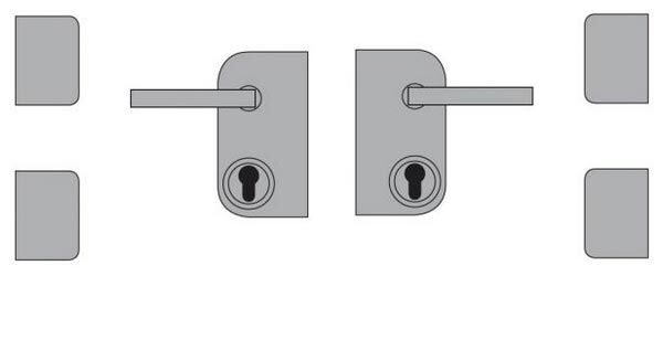Tür-Beschlagset V2A | VETRO 1 Tür-Beschlagset V2A | VETRO