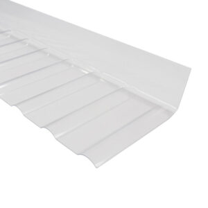 Wandanschluss Polycarbonat | Sinus 76/18 | 178 x 70 x 1100 mm