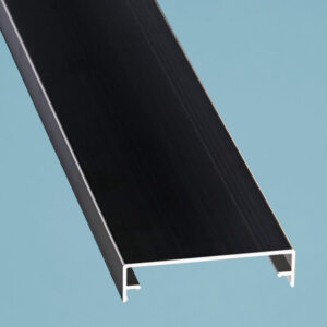 Zierklemmdeckel Alu pulverlackiert anthrazit für alle Verlegeprofile Breite 60 mm
