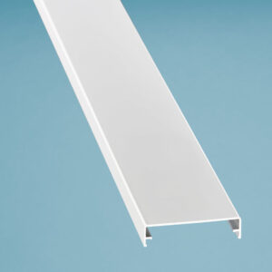 Zierklemmdeckel Alu pulverlackiert weiß für alle Verlegeprofile Breite 60 mm