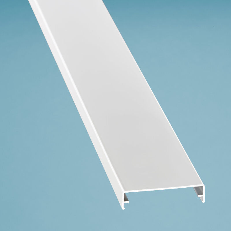 Zierklemmdeckel Alu pulverlackiert weiß für alle Verlegeprofile Breite 60 mm 1 Zierklemmdeckel Alu pulverlackiert weiß für alle Verlegeprofile Breite 60 mm