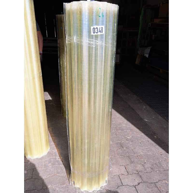 Lichtplatte Polyester | Wellrolle | 76/18 | 0,7 mm | Breite 1500 mm | 12 m² | natur 1 Lichtplatte Polyester | Wellrolle | 76/18 | 0,7 mm | Breite 1500 mm | 12 m² | natur