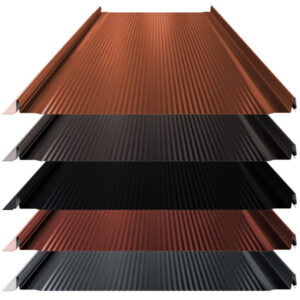 Stehfalz High-Tech | Dach & Wand | 0,50 mm | Stahl | Nanowelle | 528 mm Breite | 35 µm Mattpolyester