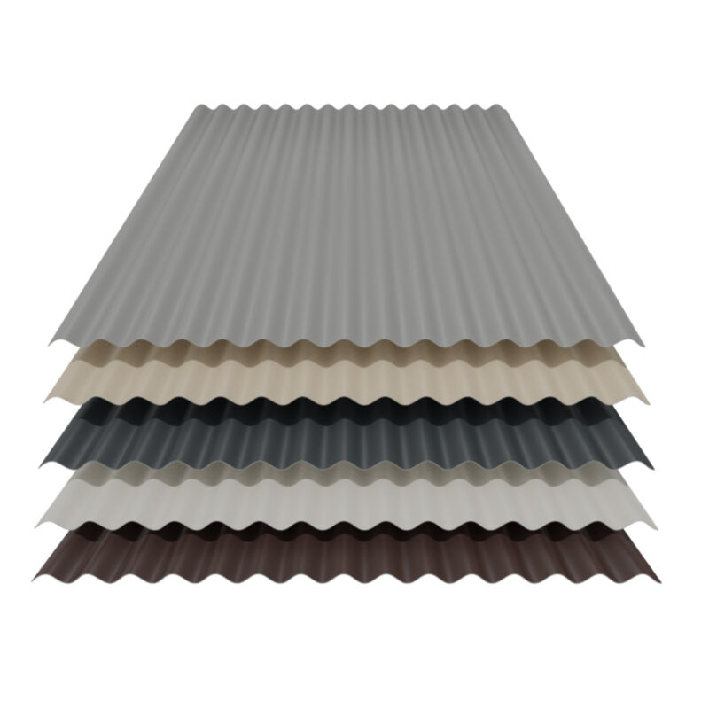 Wellblech 76/18 | Wand | 0,63 mm | Stahl | 25 µm Polyester 1 Wellblech 76/18 | Wand | 0,63 mm | Stahl | 25 µm Polyester
