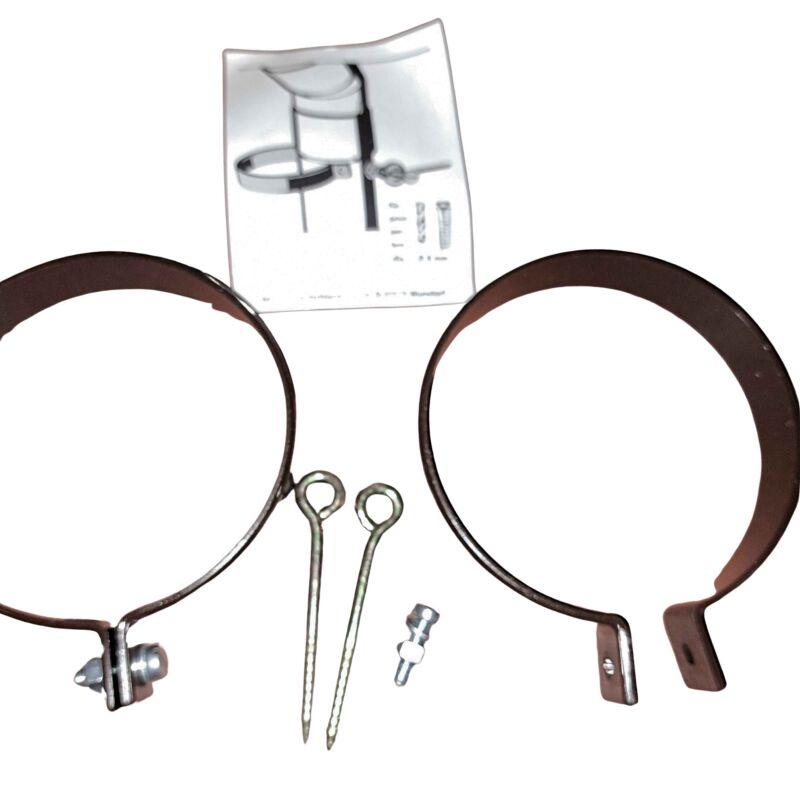 PVC Rohrschellen | Ø 105 mm | 2 Stk | braun 1 PVC Rohrschellen | Ø 105 mm | 2 Stk | braun