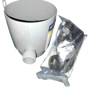 PVC Regenwassersammler | mit Überlaufkappe | Ø 99-110 mm | grau