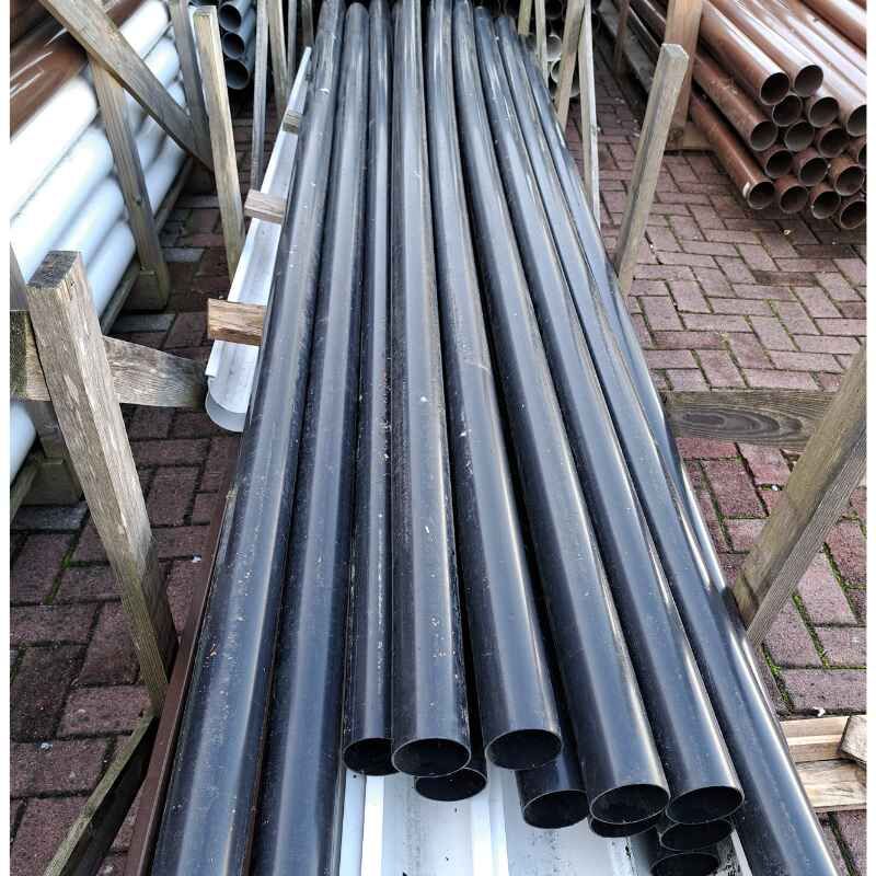 PVC Regenfallrohr | Ø 75 mm | Länge 3 m | schwarz 1 PVC Regenfallrohr | Ø 75 mm | Länge 3 m | schwarz