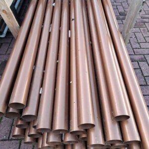 PVC Regenfallrohr | Ø 90 mm | Länge 4 m | braun