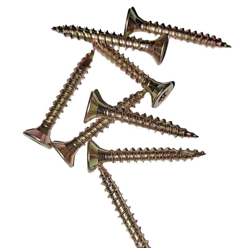 Spanplattenschrauben | 200 Stk./ Pak. | 6,0 x 45 mm | Stahl gelb verzinkt 1 Spanplattenschrauben | 200 Stk./ Pak. | 6,0 x 45 mm | Stahl gelb verzinkt