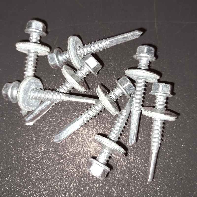 Edelstahlschrauben | selbstbohrend | für Stahlunterkonstruktion | 100 Stk./ Pak. | 5,5 x 40 mm | E16 EPDM-Dichtung | Blank 1 Edelstahlschrauben | selbstbohrend | für Stahlunterkonstruktion | 100 Stk./ Pak. | 5,5 x 40 mm | E16 EPDM-Dichtung | Blank