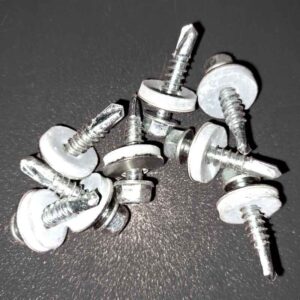 Edelstahlschrauben | selbstbohrend | für Stahlunterkonstruktion | 500 Stk./ Pak. | 5,5 x 25 mm | E16 EPDM-Dichtung | Blank