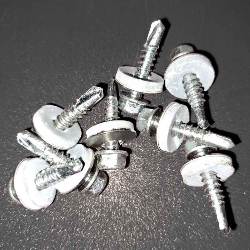 Edelstahlschrauben | selbstbohrend | für Stahlunterkonstruktion | 500 Stk./ Pak. | 5,5 x 25 mm | E16 EPDM-Dichtung | Blank 1 Edelstahlschrauben | selbstbohrend | für Stahlunterkonstruktion | 500 Stk./ Pak. | 5,5 x 25 mm | E16 EPDM-Dichtung | Blank