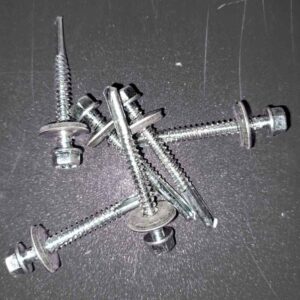 Edelstahlschrauben | selbstbohrend | für Stahlunterkonstruktion | 100 Stk./ Pak. | 5,5 x 50 mm | E16 EPDM-Dichtung | Blank