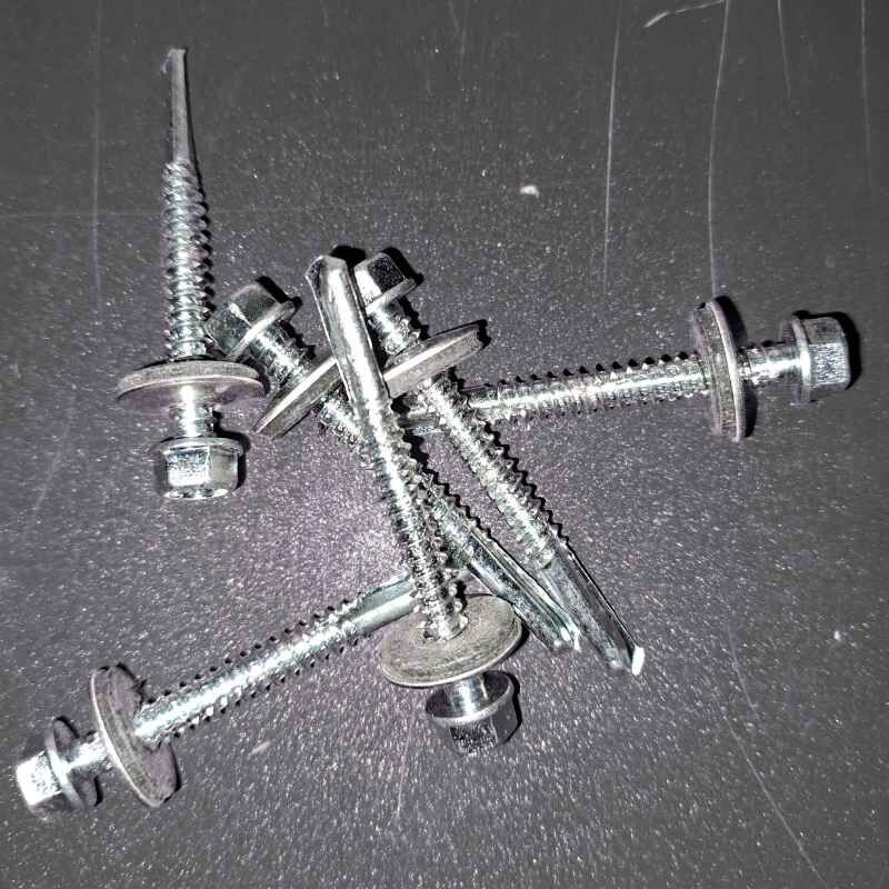Edelstahlschrauben | selbstbohrend | für Stahlunterkonstruktion | 100 Stk./ Pak. | 5,5 x 50 mm | E16 EPDM-Dichtung | Blank 1 Edelstahlschrauben | selbstbohrend | für Stahlunterkonstruktion | 100 Stk./ Pak. | 5,5 x 50 mm | E16 EPDM-Dichtung | Blank