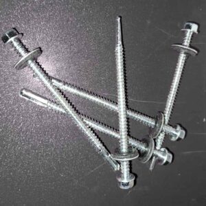 Edelstahlschrauben | selbstbohrend | für Stahlunterkonstruktion | 100 Stk./ Pak. | 5,5 x 90 mm | E16 EPDM-Dichtung | Blank